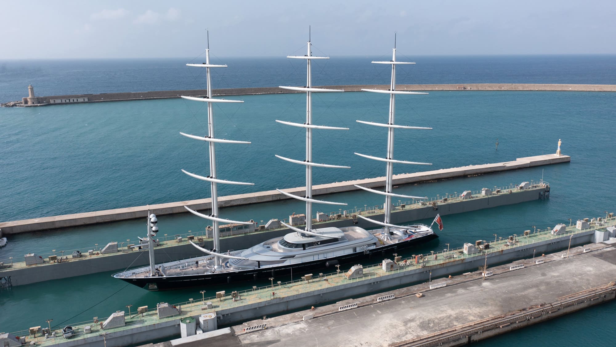 maltese falcon yacht refit