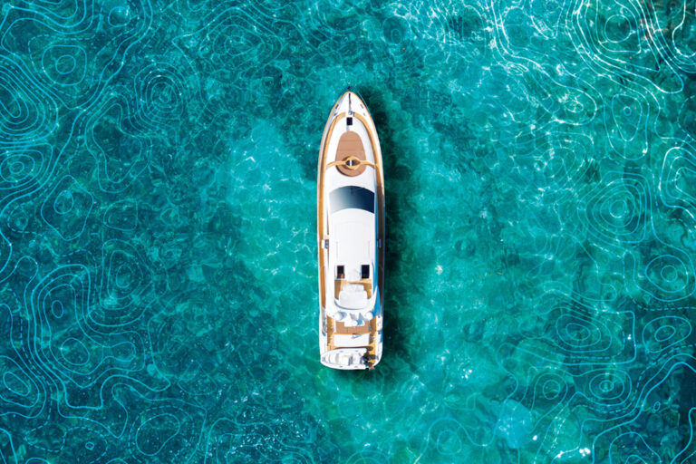 yacht from above