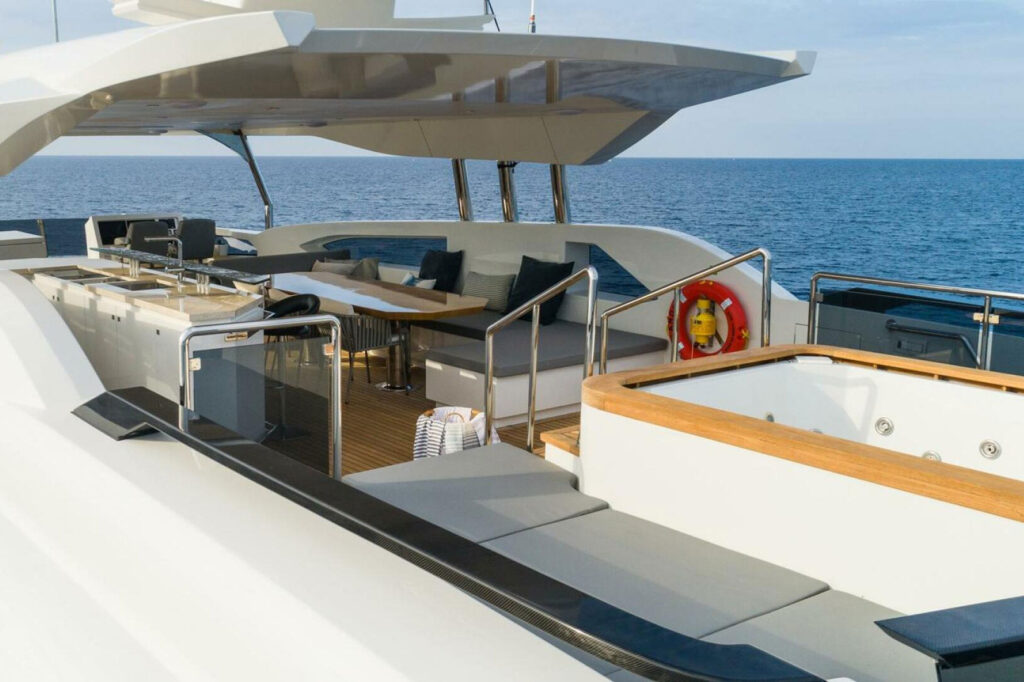 The AvA Yachts Kando 110 Lady Caroline entertainment spaces