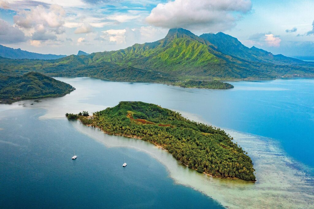 Aerial shot of Raiatea