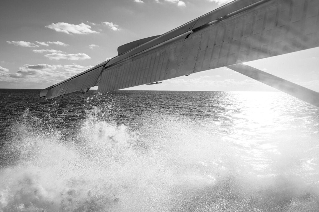 Seaplane takeoff