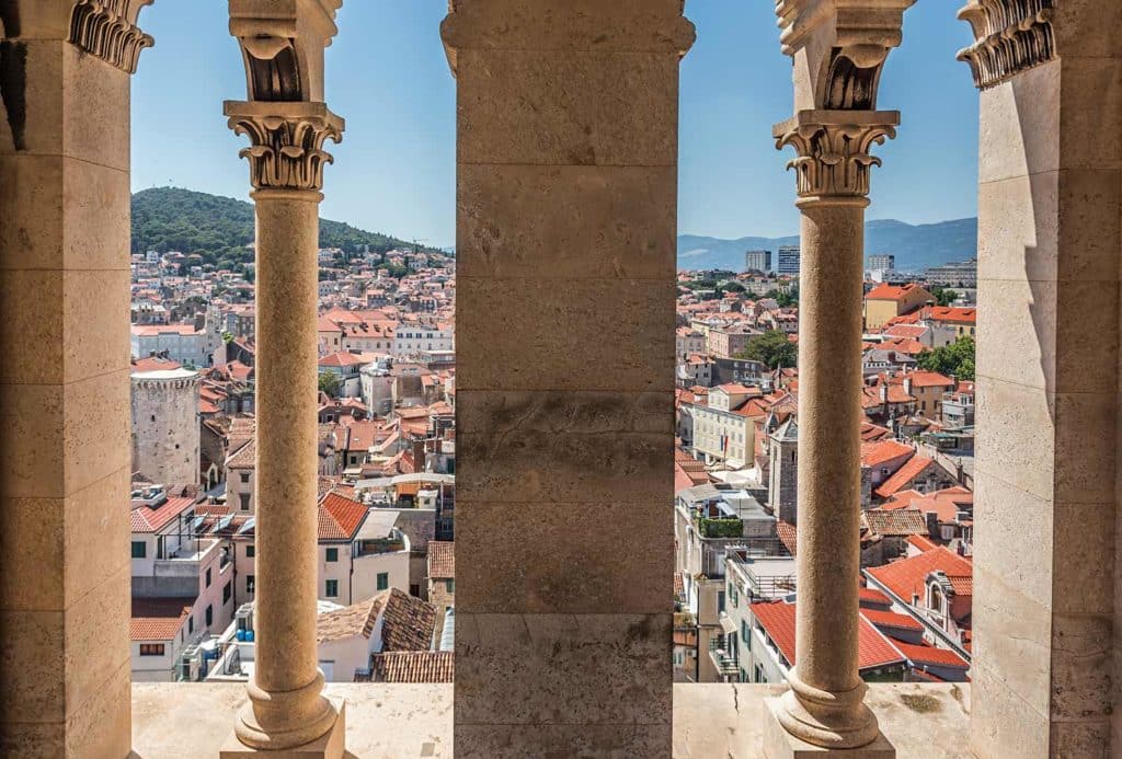 Diocletian's Palace in the old town of Split, Croatia