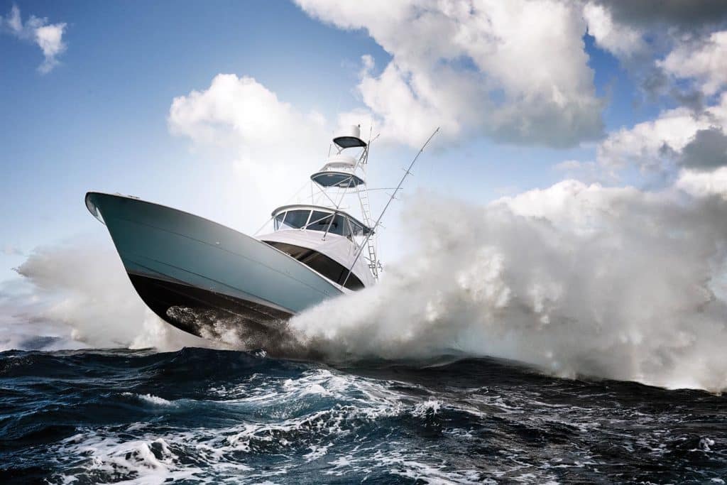 Hatteras Yacht on open water