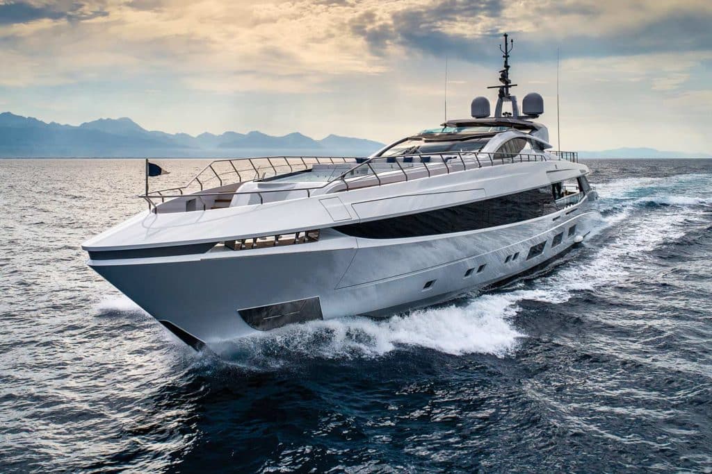 Mangusta superyacht on the water