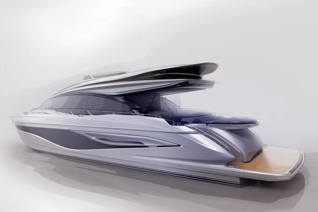 Princess Yachts S72 sketch