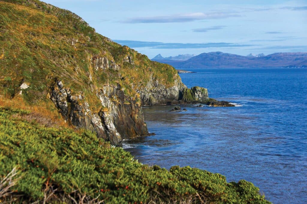 cliffside and water